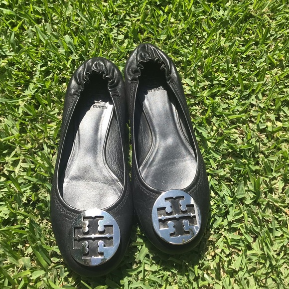 Black Reva Tory Burch Flats. - Picture 1 of 7